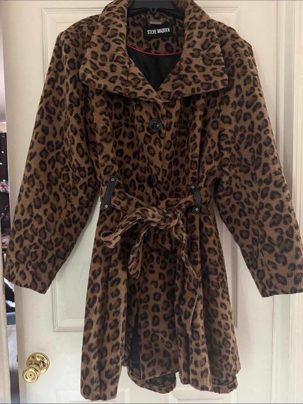 Steve Maddon Leopard Pea Coat